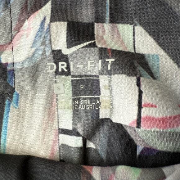 Nike Dri-Fit Legend Pant Womens Small Gray Geometric Athletic Leggings Running - Picture 5 of 13